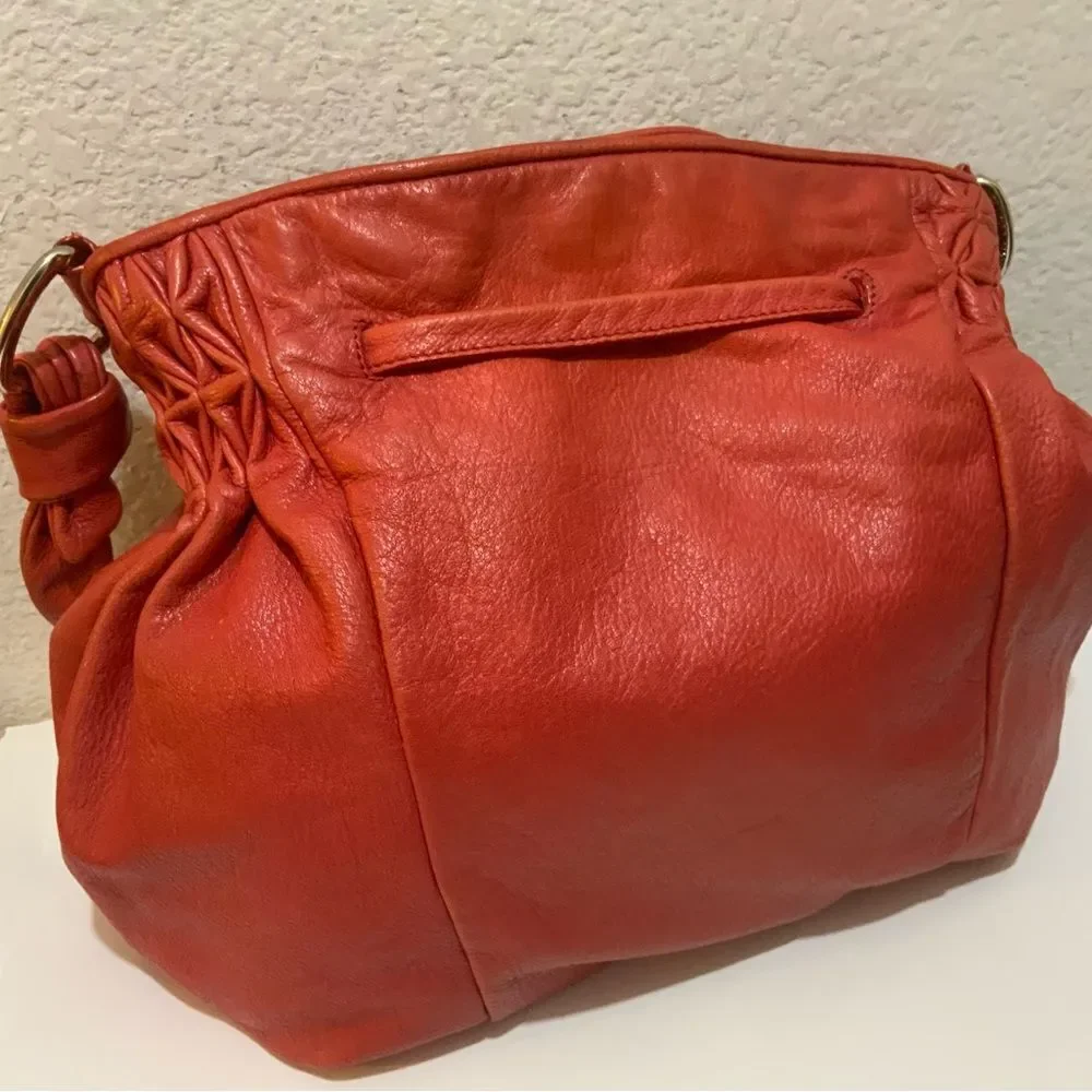 Elliott Lucca drawstring genuine leather bag open top